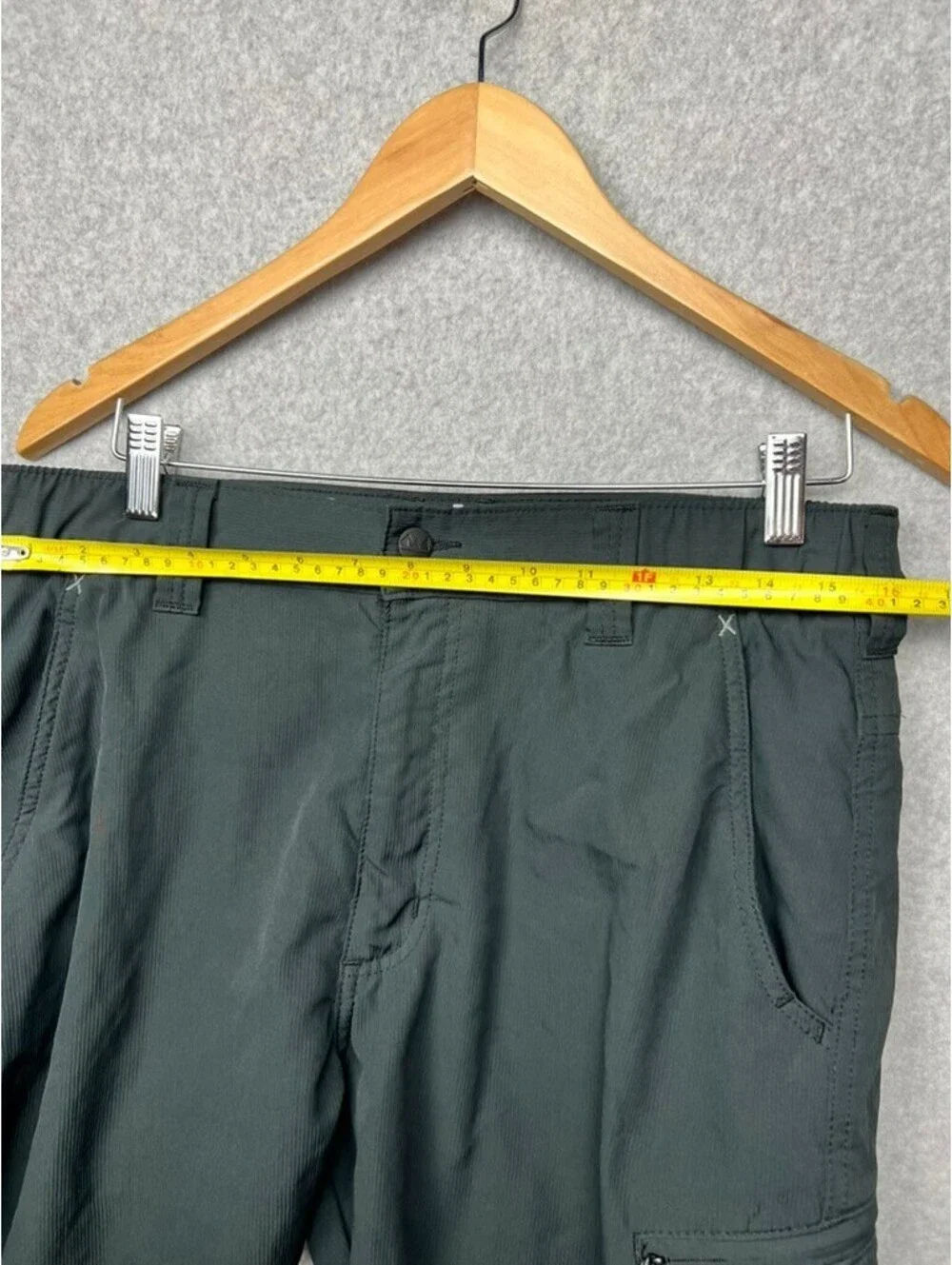 Wrangler Outdoor Series Shorts Mens 32 Black Hiking Cargo Tech Stretch Gorpcore
